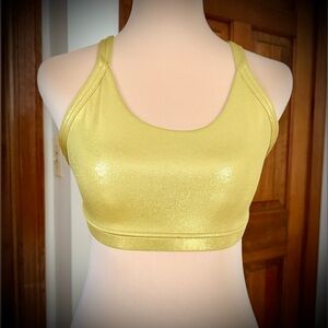 NWOT Gold Women's Sports Bra Spicy/Small